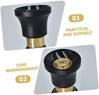 Firefighter Style Water Hose Nozzle, Adjustable Conical Spray, Black - Image 3