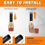 1/4" DOT Quick Push to Connect Fittings Brass Male Straight and 90 Degree Elbows,1/4" OD x 1/4" NPT Thread Air Bag Hose Fittings for Truck Trailers or Industry Air Brake System 21 Pcs - Image 5