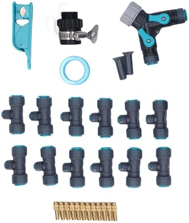 Rengue Adjustable Garden Watering System, 10m Automatic Drip Irrigation Kit with PVC PE ABS Tubing, 3 Watering Modes, Spray Heads for Home Gardeners Greenhouse Lawn Yard - Image 7