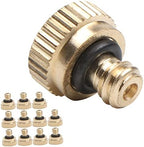 Kisangel 120pcs Low Pressure Brass Misting Nozzles for Outdoor Cooling Fine Atomizing Sprayers for Watering Landscaping and Greenhouse Irrigation - Image 4