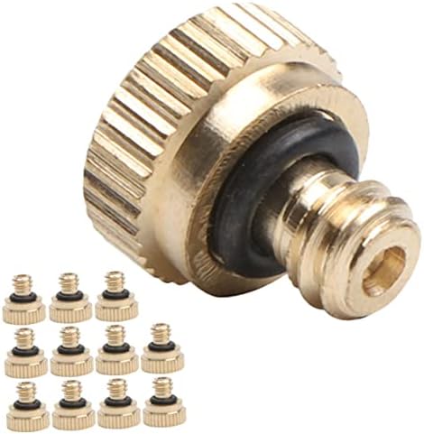 Kisangel 120pcs Low Pressure Brass Misting Nozzles for Outdoor Cooling Fine Atomizing Sprayers for Watering Landscaping and Greenhouse Irrigation - Image 4