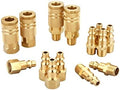 Coupler and Plug Kit, 1/4 Inch NPT, Solid Brass by TTANYAHARDWARE