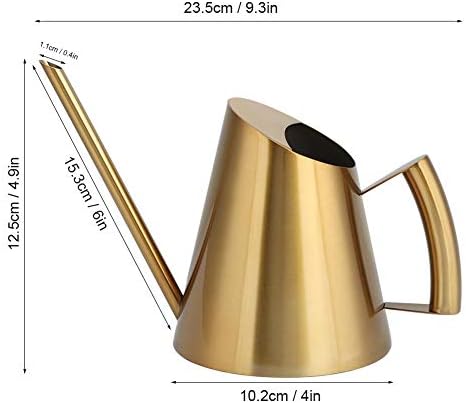 Fdit Stainless Steel Watering Can with Long Spout Steel Plant Waterer Watering Pot Sprinkle Pot Garden Flowers Plants Flower Tool(400ml) - Image 3