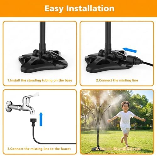 Outdoor Standing Mister for Patio Cooling, 26.2FT Hose, Portable - Image 6