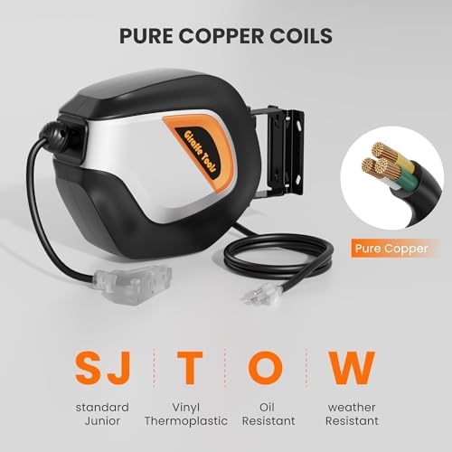 Giraffe Tools Retractable Extension Cord Reel 50FT 12 Gauge SJTOW - Image 4