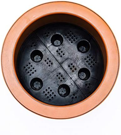 7.8 in Self-Watering Planters, 8 Inch Square Pot, Dark Brown - Image 5