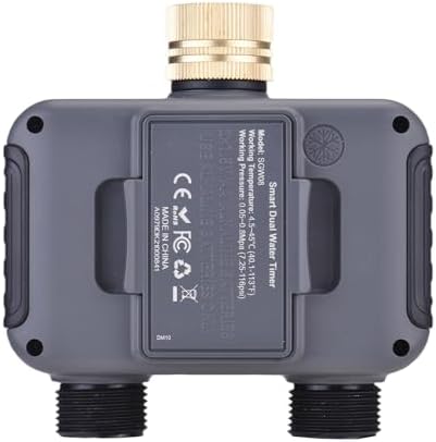 BT Sprinkler Timer with Dual Outlet Water Valve, Smart Garden Irrigation Controller for Lawns, IP55 Rated for Vegetable Gardens (US Plug) - Image 5