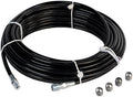 Sewer Jetter Hose & 4 Nozzles 1/8in. NPT x 100ft. 4800 PSI & 3.5 Button Nose Thruster Flusher Monster & Degreaser Nozzles by Unknown