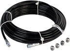 Sewer Jetter Hose & 4 Nozzles 1/8in. NPT x 100ft. 4800 PSI & 3.5 Button Nose Thruster Flusher Monster & Degreaser Nozzles by Unknown