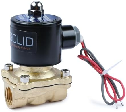 U.S. Solid 1/2" Brass Electric Solenoid Valve 24VAC Air Non-potable Water NBR Normally Closed - Image 2