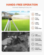 Heavy Duty Tripod Water Sprinkler for Large Yard, Adjustable Brass Impact - Image 4