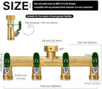 4 Way Garden Hose Splitter, 3/4" GHT Outdoor Water Spigot Splitter - Image 2