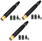 High Pressure Hose Nozzle,2026 Upgrade Heavy Duty Adjustable Twist Hose Nozzle Jet Sweeper Nozzle, Metal Outdoor Watering Attachment for Driveway, Deck, Car Washing(3 sets) by Unknown
