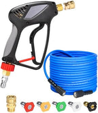 TOOLCY Pressure Washer Hose and Gun Kit 50ft Kink Resistant 3/8" & M22-14mm by TOOLCY