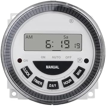 time Relay Digital Timer 12/24hr Format TM619 120V Time Relay Timer Switch Output 110V 120V with Listed Relay 220V 110V Output 7 Days(TM619H-1 110V Timer) by Unknown