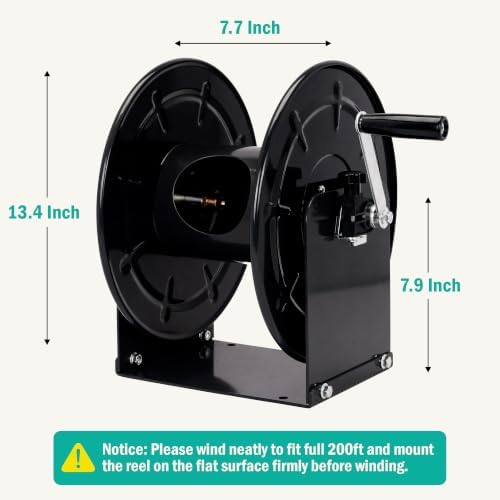 lesolar Pressure Washer Hose Reel,100FTx3/8'' / 200FTx1/4'' - Image 3