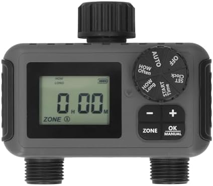 Tnfeeon Sprinkler Timer, ABS Water Timer for Garden Hose, Large Screen with Rain Sensor Port, 1 Min to 5H59Min Programmable Automatic Watering for Yard Lawn Irrigation - Image 3