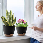 QRRICA 12/10/9 Inch Self Watering Pots for Indoor/Outdoor Plants - Image 6