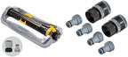 65154AMZ Melnor Metal Turbo Sprinkler & 65175AMZ 6 Piece Quick Connect Set Connector Bundle, Black, Blue by Melnor