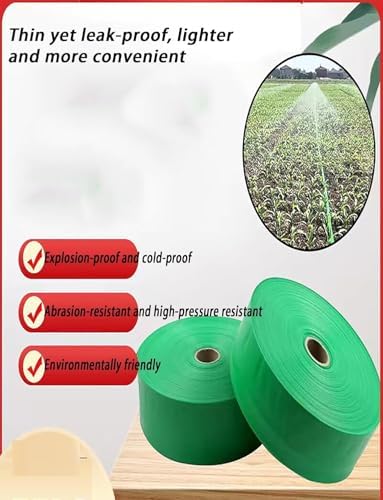 Flat Soaker Hose, Garden Soaker Hose System for Foundation Watering, 1/1.5/2/2.5/3" Drip Hose, Heavy Duty Water Saving Irrigation Hose for Flower Beds, Lawn, Vegetable(2inch-50m/164ft) - Image 3