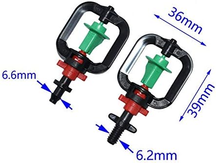 Garden Lawn Sprinkler Irrigation System Microjet Greenhouse Hanging Rotating Micro Nozzle with Barbed 1/4(Threaded) - Image 4