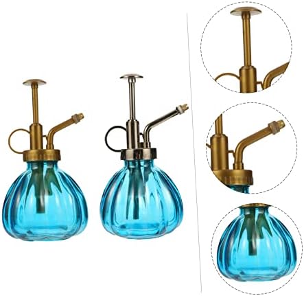 Vintage Glass Spray Bottle 2 Pack for Flowers and Vegetables Blue - Image 7