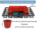 RooTrimmer Square Nursery Pot Tray with 24 Cells, 5 Pack Plant Trays for Pots, Flower Pot Moving Tray, Plastic Planting Tray for Carrying Small Plant Pots(120 Cells in Total - Image 4