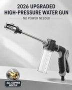 Heavy Duty Garden Hose Nozzle, 2026 Upgraded High Pressure Water Cleaning Jet, Multi-Function Sprayer for Lawn, Yard, Car, Pet, Driveway – Universal Fit 3/4 Inch Thread, No Electricity Needed - Image 3
