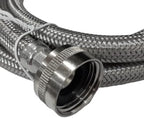 Stainless Steel Washing Machine 5' Set Inlet Fill Hoses with Washers - Image 3