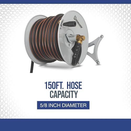Strongway Wall-Mount Hose Reel, 5/8in. x 150ft. Hose, 150 PSI - Image 3