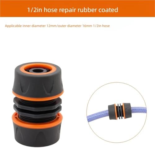 Expandable Garden Hose Repair Kit 8PCS Male/Female Faucet Quick Connectors Garden Hose Coupler with Ball Valve for Pipe Repair and Watering Or Irrigation(H) - Image 2