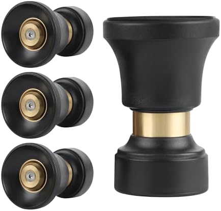 Hose Nozzle, Lichamp 4 Pack Brass Fireman Style Garden Water Sprayer by Lichamp