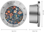 Mechanical Kitchen Timers for Cooking,Small Flower Pattern Printed 60 Minute Magnetic Countdown Timer,Cute Cooking Timers with Alarm,Stainless Steel Time Timer Manual No Batteries Required - Image 2