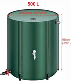 Collapsible Rain Barrel Kit - Green Rain Catcher with Spigot & Lid, 80x98cm (31x39in) for Efficient Water Storage & Collection, Eco-Friendly Garden Solution - Image 4
