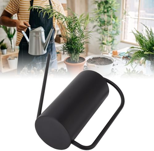 Plants Watering Can - 1500ml Large Capacity Stainless Steel Kettle for Indoor Outdoor Bonsai Plants and Garden - Long Spout Gardening Supplies (Black) - Image 6