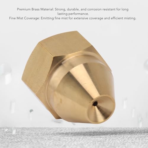 10PCS Misting Nozzle Brass Fine Misting Water Nozzles Dust Removal Mist Sprinkler Lawn Sprinkler Irrigation for Cooling System Plant Irrigation (G3/4in 10.4CM) - Image 7