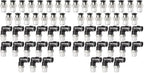 TAILONZ PNEUMATIC Elbow and Straight Combination 1/4 Inch Tube OD x 1/8 Inch NPT Thread Push to Connect Fittings PC-1/4-N1+PL-1/4-N1(Pack of 60) by TAILONZPNEUMATIC