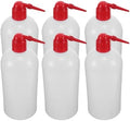 Luxshiny Plastic Wash Bottle 1000ml 6 Pack Narrow Mouth Refillable by Luxshiny