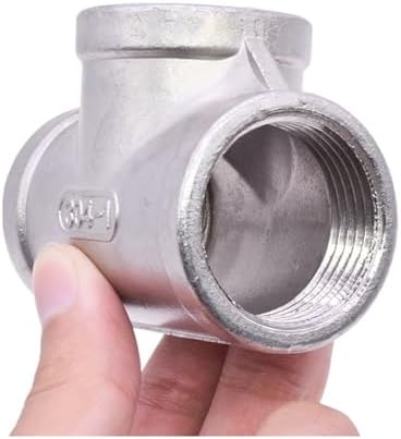 1/8" 1/4" 3/8" 1/2" 3/4" 1" 2" 3" BSP NPT Female Tee 3 Ways Splitter Stainless Steel Pipe Fitting Connector Coupler (Color : BSPT SS201, Size : 3") - Image 5