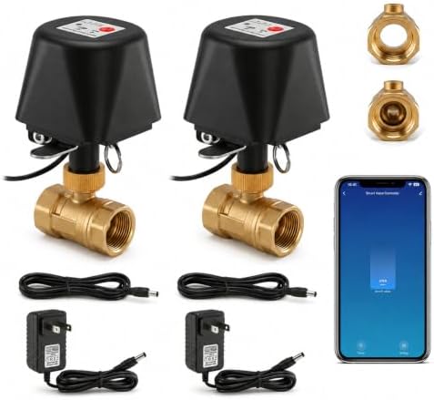 Smart WiFi Water Valve, Brass Motorized Ball Valve with Timer & App Remote Control, Alexa/Google Home Compatible, Ideal for Garden Sprinkler, Pool Filling, Greenhouse & Hydroponics, 1/2" NPT by CREECHWA