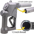 1-1/2" 1.5" Inch NPT Automatic Shut-Off Fuel Nozzle,Fuel Hose Swivel,Big Flow Rate 53 GPM,Heavy Duty Fuel Transfer Pump Gas Diesel Nozzle,3-Notch Hold Open Clip,working pressure 44PSI - Image 4