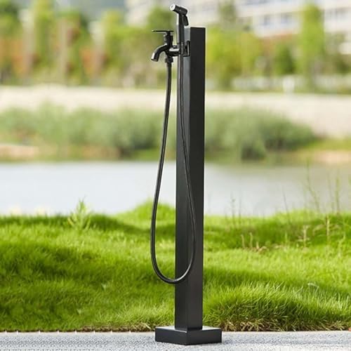 Outdoor Stainless Steel Hose Stand with Faucet - Decorative Water Fountain Dispenser for Garden Irrigation, Plant Watering, and Outdoor Washing Solutions by Unknown