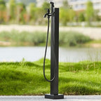 Outdoor Stainless Steel Garden Water Column, Freestanding Hose Stand with Faucet, Decorative Water Feature for Garden Irrigation and Washing by Unknown