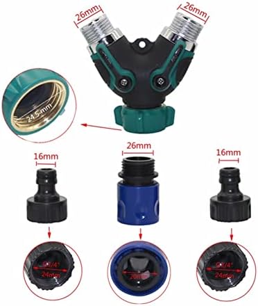 Hose Connector Adapter 1 Set Of Water Kits 3/4 Inch Standard Thread Straight Y 4 Way Connector Garden Irrigation System Accessories (Color : 4 Way Connector) - Image 4