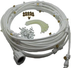 Misting Systems for Outside Patio, Misting Cooling System + Brass Mister System + Adapters(3/4") for Pasture, Garden, Greenhouse, Gazebo(White,15m/50ft) by Unknown