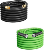 50ft Black Heavy Duty Garden Hose & 50ft Green Lightweight Garden Hose by otnofok
