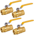 3/4" Brass Full Port Ball Valve, NPT Female, 4Pcs by Unknown