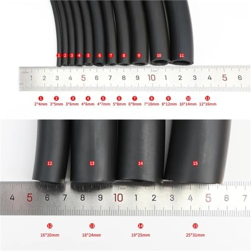 Soft Fluorine Rubber Hose, ID 2-25mm 200degree Oil Resistant FKM Viton Tube 1/2/3/5/8/10M(5M_ID 10MM X OD 14MM) - Image 5