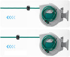 1/2 in x 65 ft Retractable Garden Hose Reel, 180° Rotatable Wall-Mounted Water Hose Reel with 8-Pattern Spray Nozzle, Auto-Rewind & Anti-Kink, for Garden Watering, Car Washing, Pet Bathing - Image 5