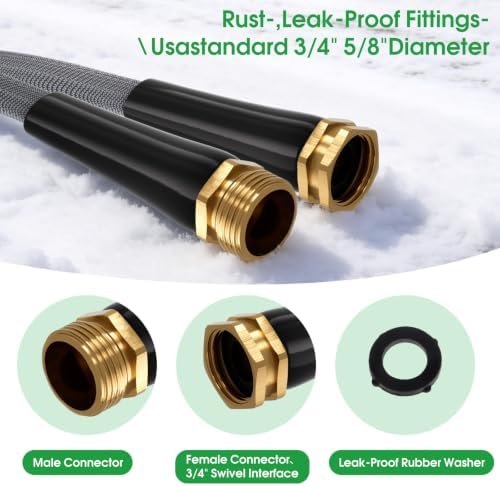 Garden Hose 75 FT, Non-Expanding Water Hose, Kink-Free - Image 3